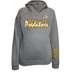 Nashville Predators Fanatics Women's Plus Size Lightweight Fleece Raglan Pullover Hoodie - Heather Gray Hoodies