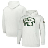 Minnesota Wild Fanatics Big & Tall Fleece Pullover Hoodie - Heather Gray Hoodies