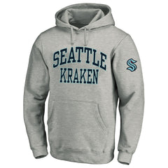Seattle Kraken Fanatics Big & Tall Fleece Pullover Hoodie - Heather Gray Hoodies