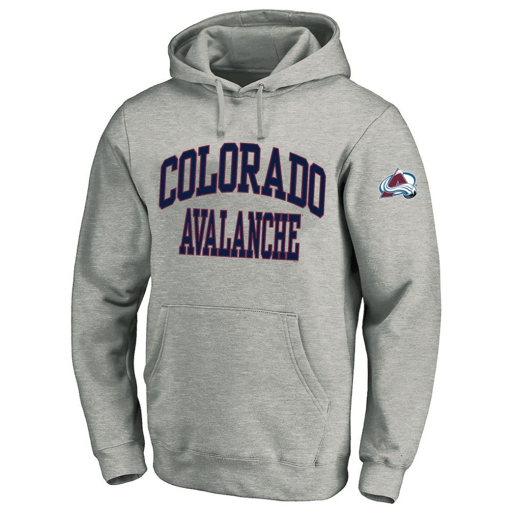 Colorado Avalanche Fanatics Big & Tall Fleece Pullover Hoodie - Heather Gray Hoodies