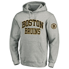 Boston Bruins Fanatics Big & Tall Fleece Pullover Hoodie - Heather Gray Hoodies