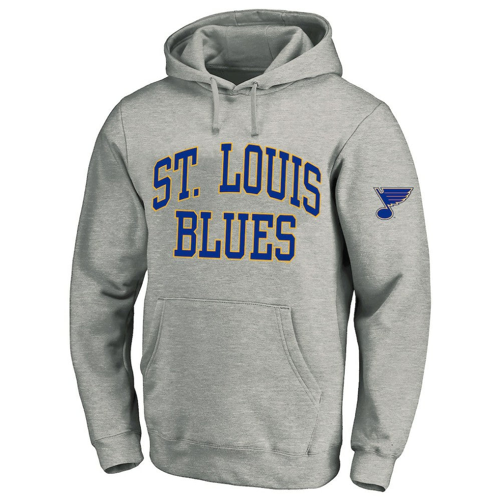 St. Louis Blues Fanatics Big & Tall Fleece Pullover Hoodie - Heather Gray Hoodies