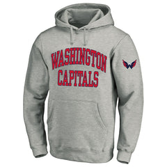 Washington Capitals Fanatics Big & Tall Fleece Pullover Hoodie - Heather Gray Hoodies