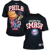 Philadelphia 76ers Hyperfly Unisex NBA x My Hero Academia All Might Smash T-Shirt - Black on sale
