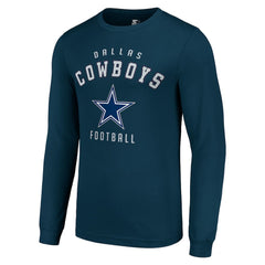 Dallas Cowboys Starter Long Sleeve T-Shirt - Navy outlet
