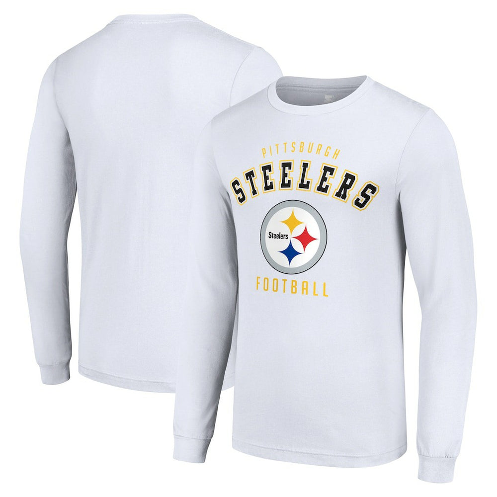 Pittsburgh Steelers Starter Long Sleeve T-Shirt - White sale