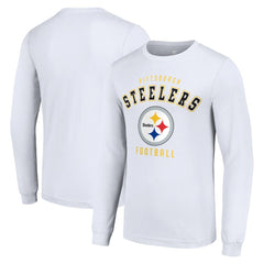 Pittsburgh Steelers Starter Long Sleeve T-Shirt - White sale