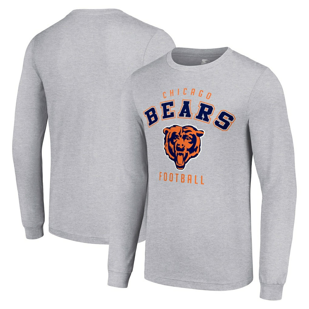 Chicago Bears Starter Long Sleeve T-Shirt - Heather Gray outlet