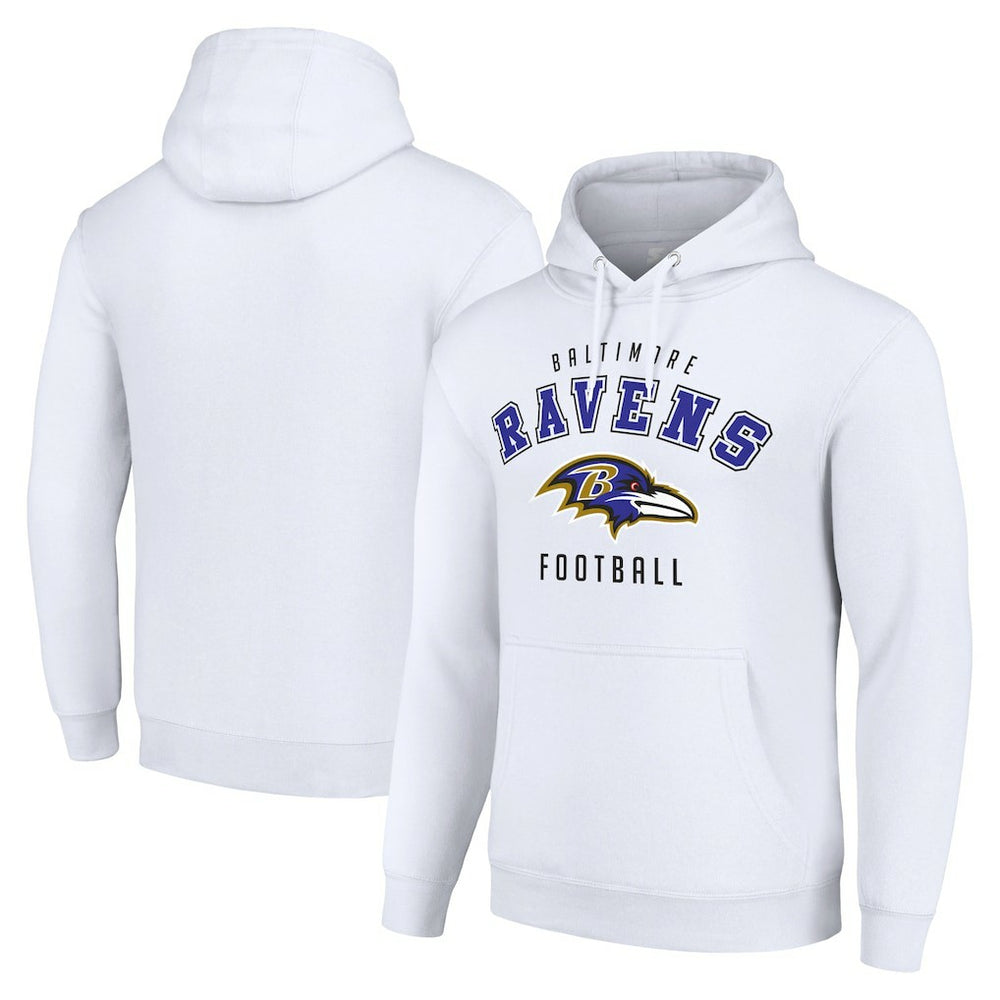 Baltimore Ravens Starter Unisex Logo Pullover Hoodie - White sale
