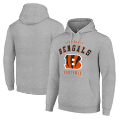 Cincinnati Bengals Starter Unisex Logo Pullover Hoodie - Heather Gray discount