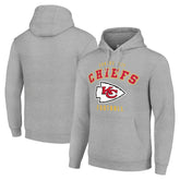 Kansas City Chiefs Starter Unisex Logo Pullover Hoodie - Heather Gray for sale
