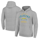Los Angeles Chargers Starter Unisex Logo Pullover Hoodie - Heather Gray cheap