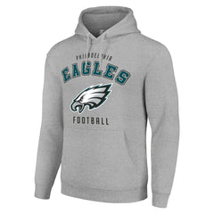 Philadelphia Eagles Starter Unisex Logo Pullover Hoodie - Heather Gray discount
