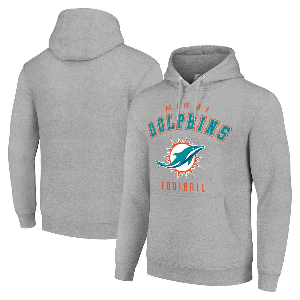 Miami Dolphins Starter Unisex Logo Pullover Hoodie - Heather Gray on sale