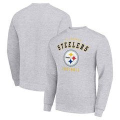 Pittsburgh Steelers Starter Team Logo Pullover Sweatshirt - Heather Gray on sale