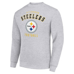 Pittsburgh Steelers Starter Team Logo Pullover Sweatshirt - Heather Gray on sale