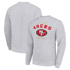 San Francisco 49ers Starter Team Logo Pullover Sweatshirt - Heather Gray sale