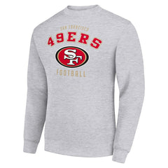 San Francisco 49ers Starter Team Logo Pullover Sweatshirt - Heather Gray sale