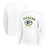 Green Bay Packers Starter Team Logo Pullover Sweatshirt - White for sale