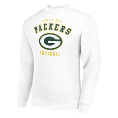 Green Bay Packers Starter Team Logo Pullover Sweatshirt - White for sale
