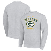Green Bay Packers Starter Team Logo Pullover Sweatshirt - Heather Gray for sale