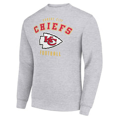 Kansas City Chiefs Starter Team Logo Pullover Sweatshirt - Heather Gray for sale