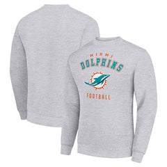Miami Dolphins Starter Team Logo Pullover Sweatshirt - Heather Gray outlet