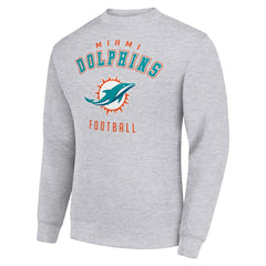 Miami Dolphins Starter Team Logo Pullover Sweatshirt - Heather Gray outlet