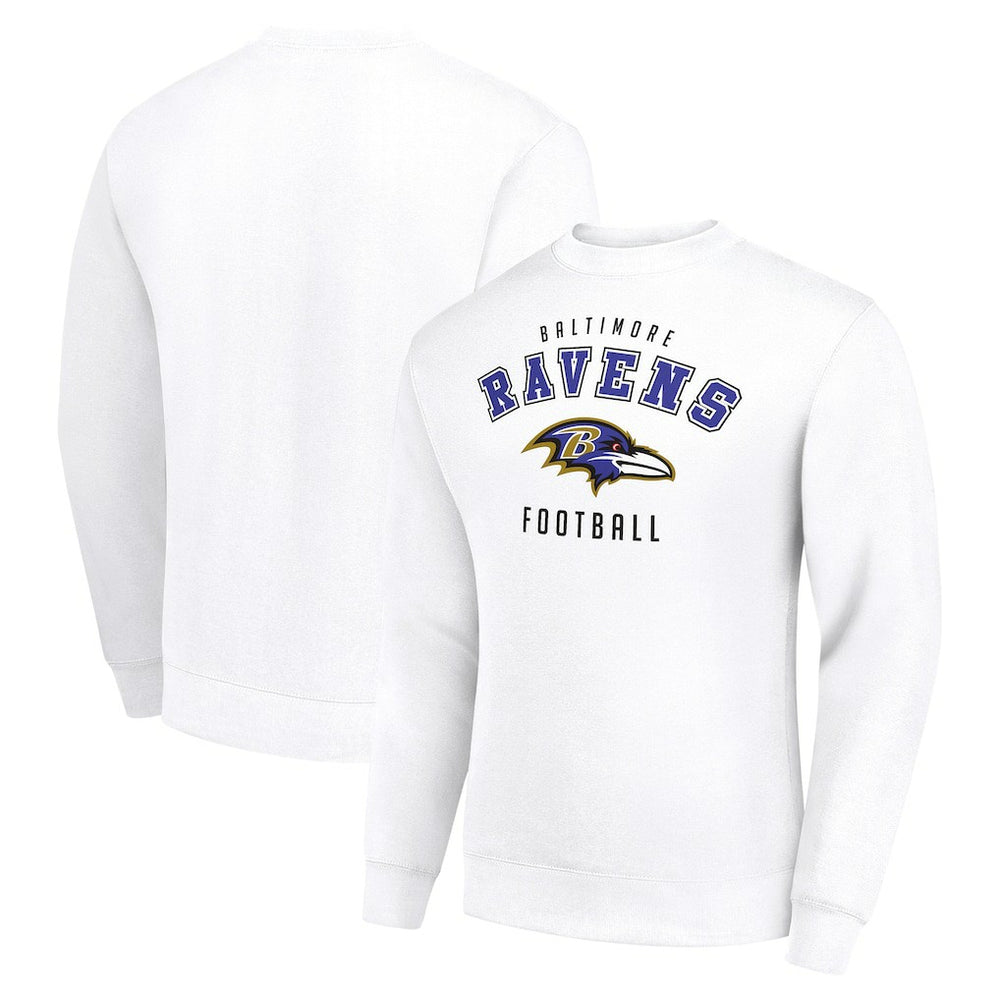 Baltimore Ravens Starter Team Logo Pullover Sweatshirt - White for sale