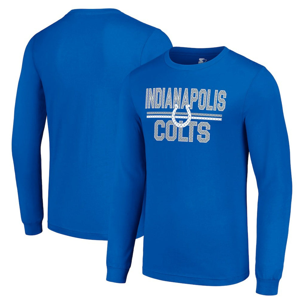 Indianapolis Colts Starter Team Mesh Print Graphic Long Sleeve T-Shirt - Royal online