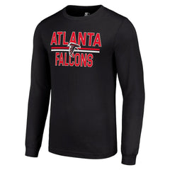 Atlanta Falcons Starter Team Mesh Print Graphic Long Sleeve T-Shirt - Black sale