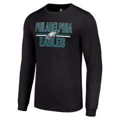 Philadelphia Eagles Starter Team Mesh Print Graphic Long Sleeve T-Shirt - Black sale