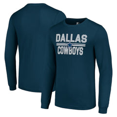 Dallas Cowboys Starter Team Mesh Print Graphic Long Sleeve T-Shirt - Navy cheap
