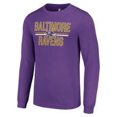 Baltimore Ravens Starter Team Mesh Print Graphic Long Sleeve T-Shirt - Purple outlet