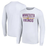 Minnesota Vikings Starter Team Mesh Print Graphic Long Sleeve T-Shirt - White on sale