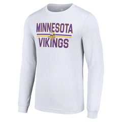 Minnesota Vikings Starter Team Mesh Print Graphic Long Sleeve T-Shirt - White on sale