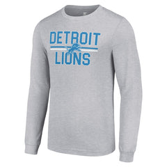 Detroit Lions Starter Team Mesh Print Graphic Long Sleeve T-Shirt - Heather Gray discount