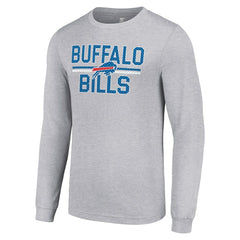 Buffalo Bills Starter Team Mesh Print Graphic Long Sleeve T-Shirt - Heather Gray outlet