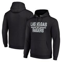 Las Vegas Raiders Starter Unisex Team Mesh Print Graphic Tri-Blend Pullover Hoodie - Black on sale