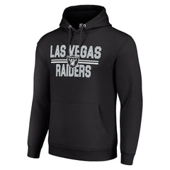 Las Vegas Raiders Starter Unisex Team Mesh Print Graphic Tri-Blend Pullover Hoodie - Black on sale