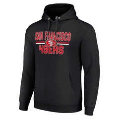 San Francisco 49ers Starter Unisex Team Mesh Print Graphic Tri-Blend Pullover Hoodie - Black for sale
