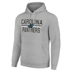 Carolina Panthers Starter Unisex Team Mesh Print Graphic Tri-Blend Pullover Hoodie - Heather Gray on sale