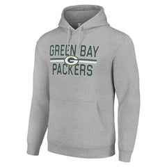 Green Bay Packers Starter Unisex Team Mesh Print Graphic Tri-Blend Pullover Hoodie - Heather Gray sale