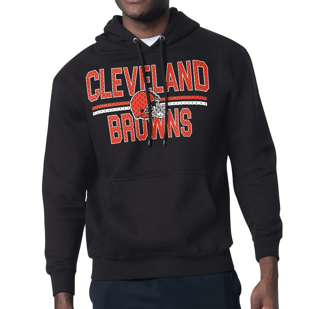 Cleveland Browns Starter Unisex Team Mesh Print Graphic Tri-Blend Pullover Hoodie - Black cheap