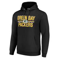 Green Bay Packers Starter Unisex Team Mesh Print Graphic Tri-Blend Pullover Hoodie - Black discount