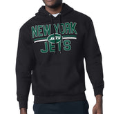 New York Jets Starter Unisex Team Mesh Print Graphic Tri-Blend Pullover Hoodie - Black sale