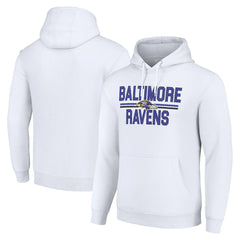 Baltimore Ravens Starter Unisex Team Mesh Print Graphic Tri-Blend Pullover Hoodie - White for sale