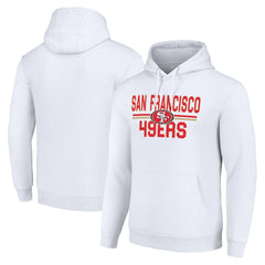 San Francisco 49ers Starter Unisex Team Mesh Print Graphic Tri-Blend Pullover Hoodie - White on sale