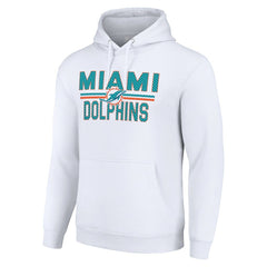 Miami Dolphins Starter Unisex Team Mesh Print Graphic Tri-Blend Pullover Hoodie - White on sale
