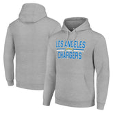 Los Angeles Chargers Starter Unisex Team Mesh Print Graphic Tri-Blend Pullover Hoodie - Heather Gray outlet